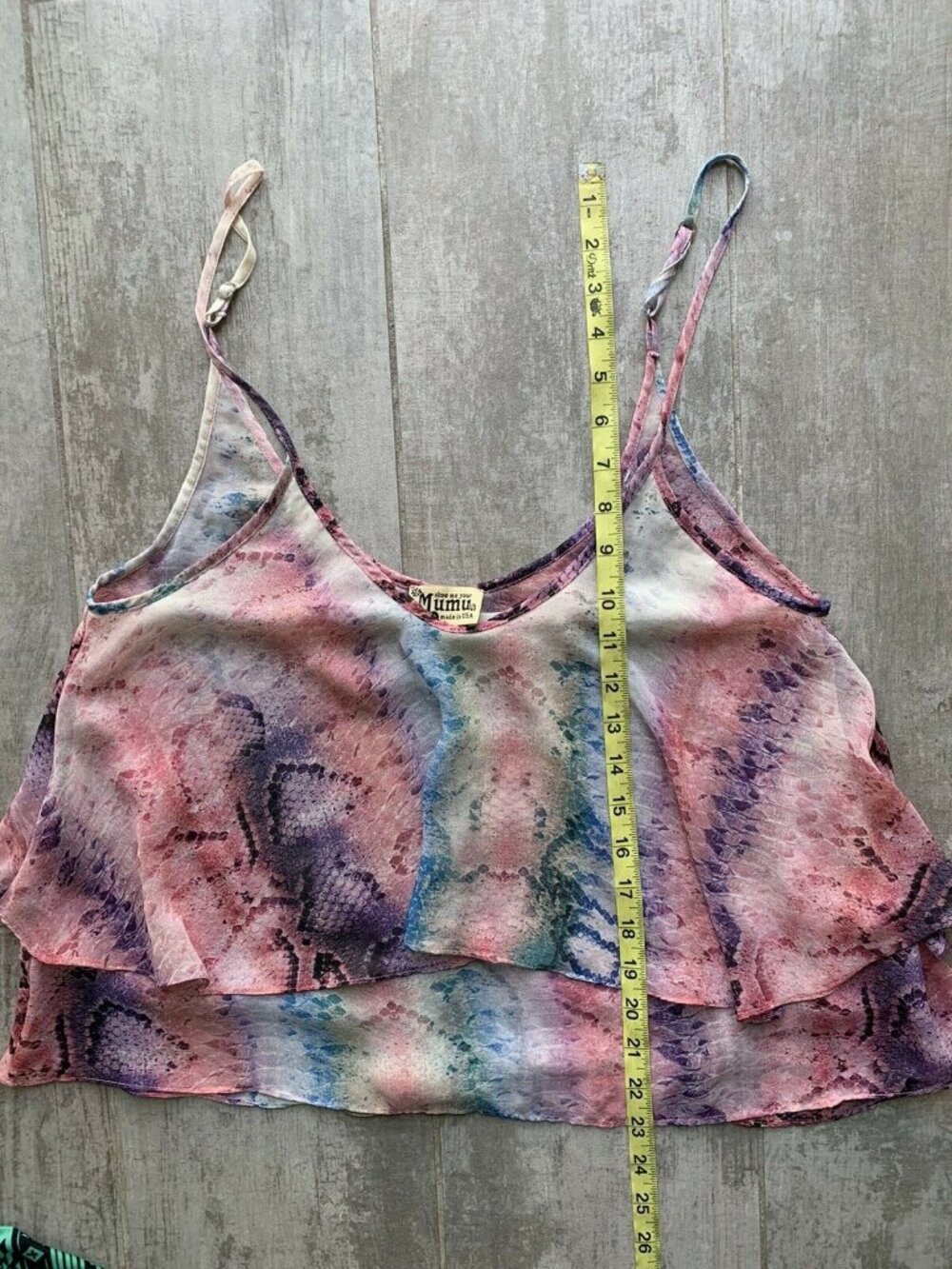 Show Me Your Mumu Snake Print Sleeveless Swing Tank Boho Flowy Watercolor M - Picture 8 of 8